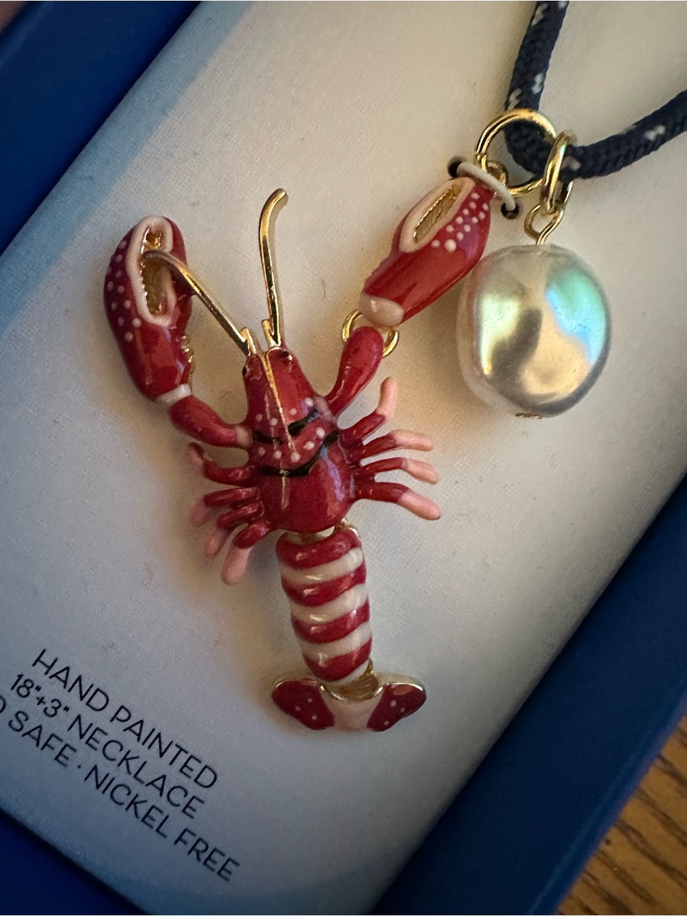 Piper K Viral Tik Tok Red Lobster Charm Necklace New In Box 18”+3” extension - Picture 5 of 10
